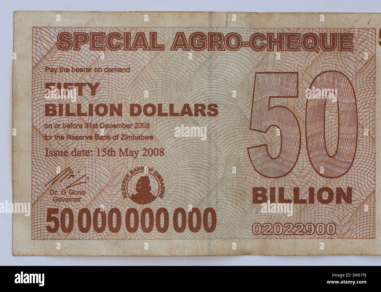 50 billion zimbabwe dollar note Fotos und Bildmaterial in hoher