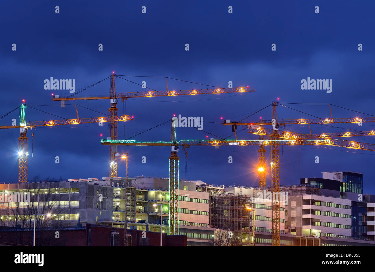 Bautätigkeit im Zentrum von Stockholm Stockfoto