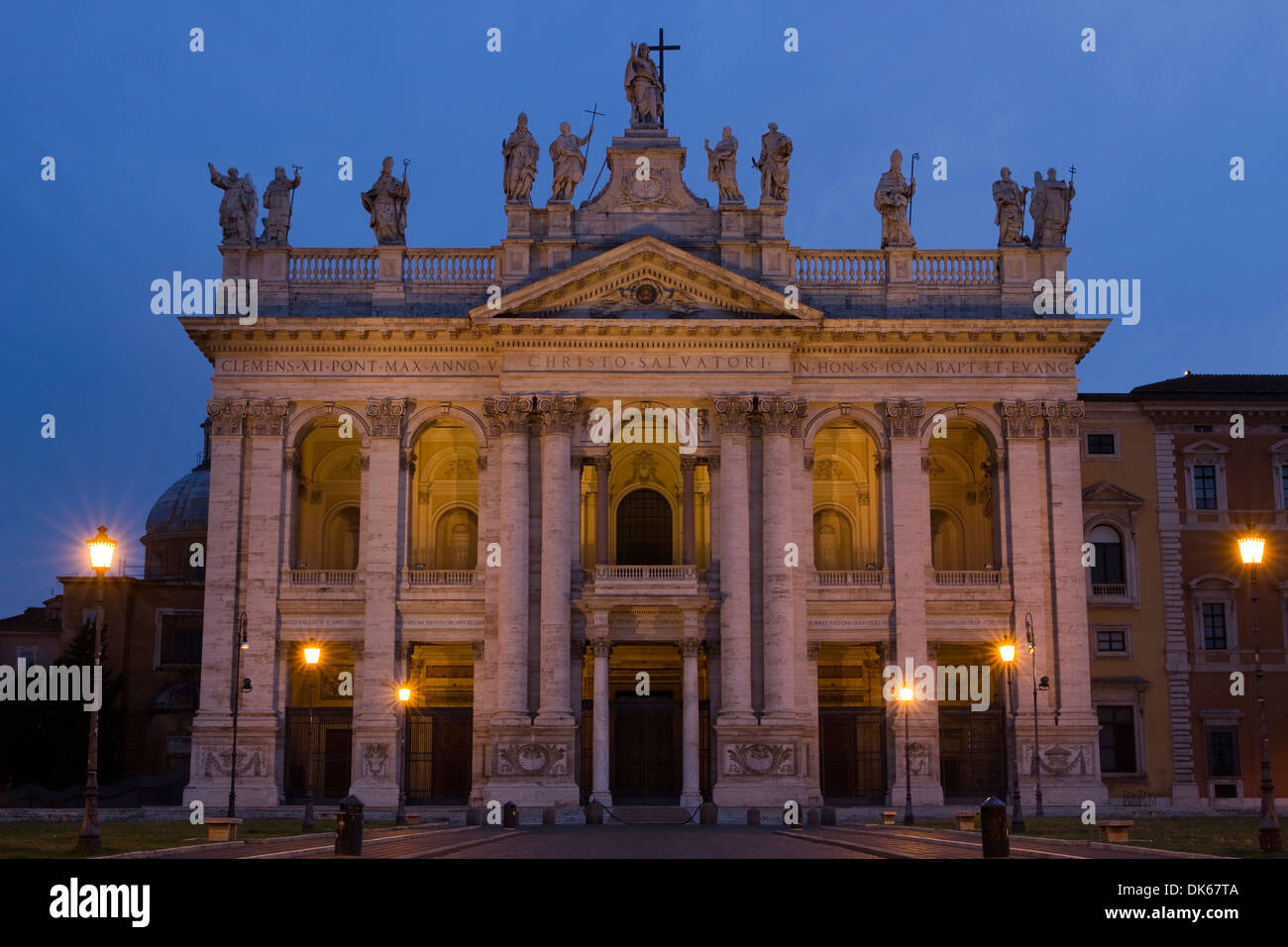 Päpstlichen Erzbasilika San Giovanni in Laterano in Piazza di Porta San Giovanni, Rom, Italien. Stockfoto