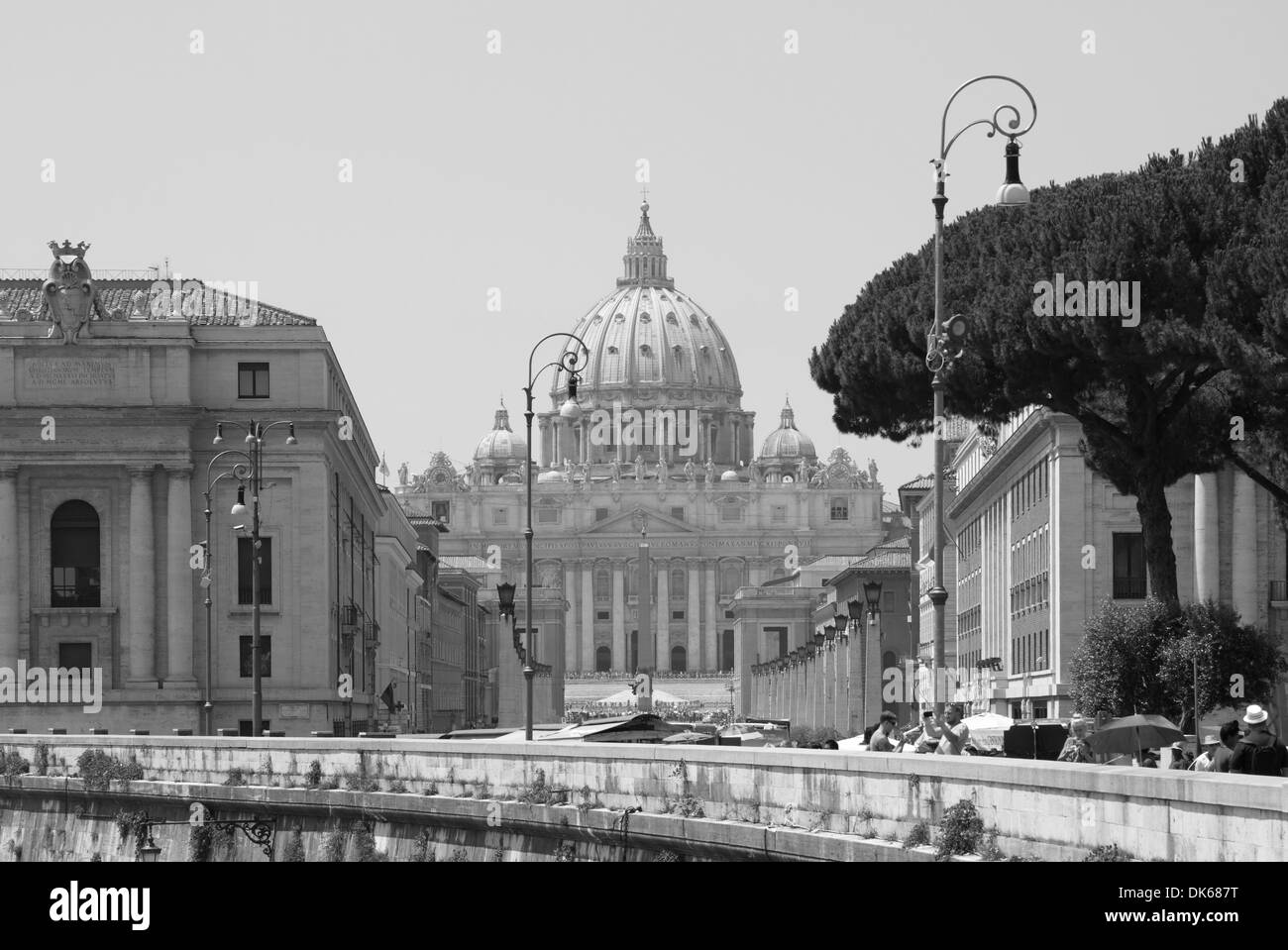 Der Petersdom in der Vatikanstadt von Ponte Sant in Rom, Lazio, Italien. Stockfoto