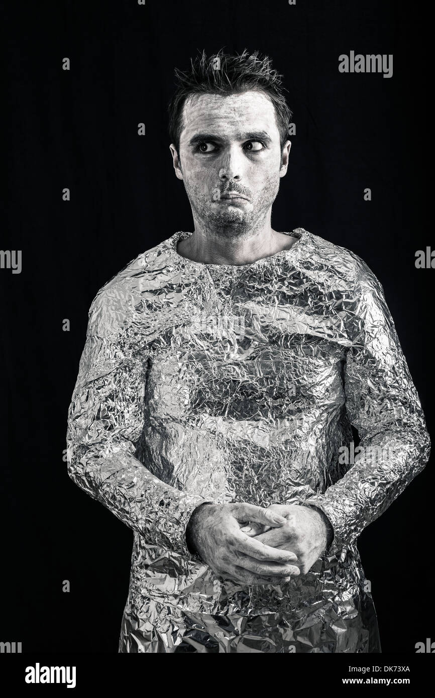 Portrait von Angst fremden Mann. Stockfoto