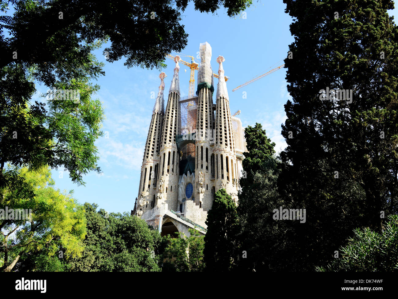 Sagrada Família, Barcelona, Spanien. La Sagrada Família Kirche, Barcelona, Spanien Stockfoto