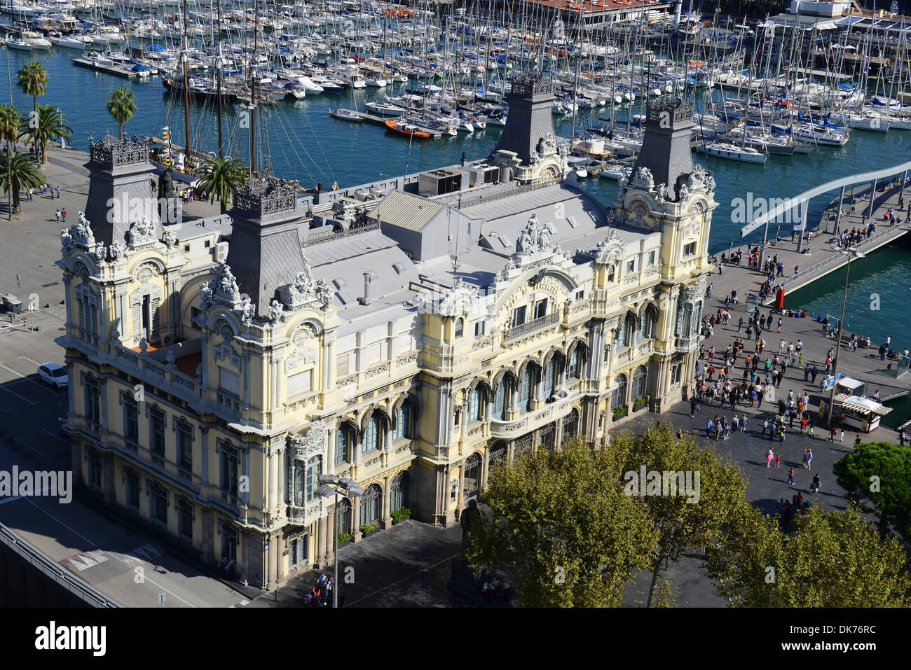 Old Port Authority Gebäudehülle, Barcelona, Spanien Stockfoto