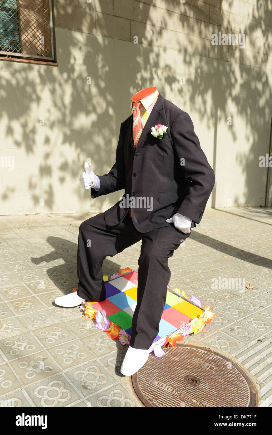 Straße Entertainer, Straßenkünstler, Barcelona, Spanien Stockfoto