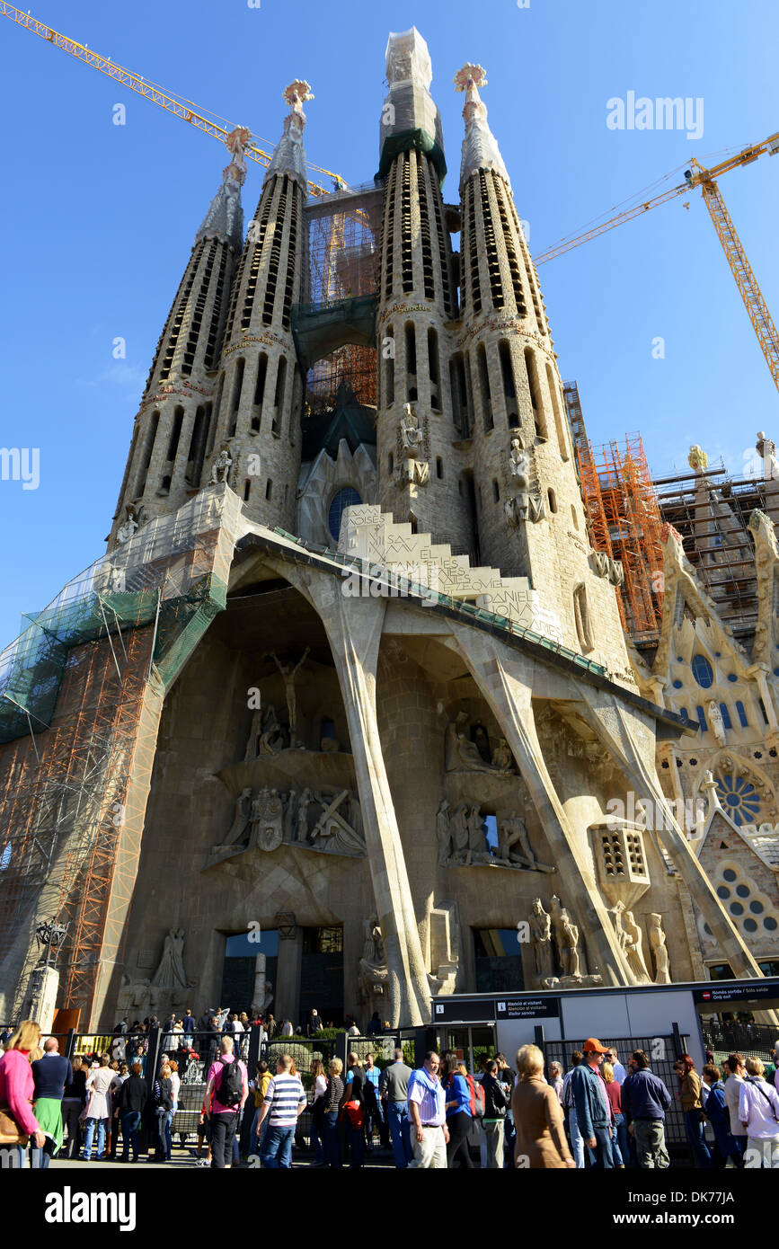 Sagrada Família, Barcelona, Spanien. La Sagrada Família Kirche, Barcelona, Spanien Stockfoto