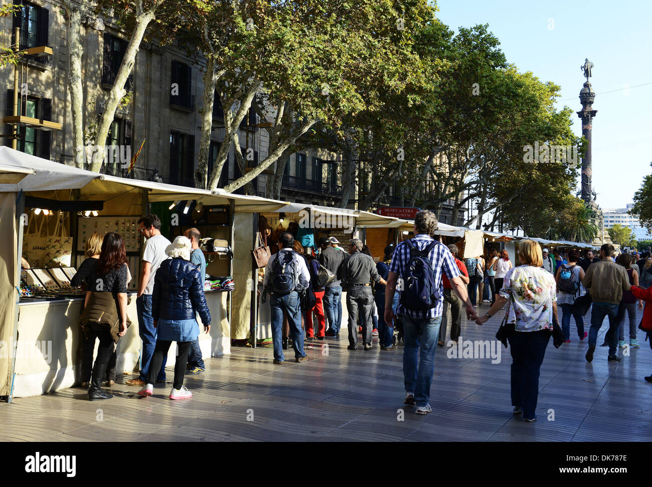 La Rambla oder Las Ramblas, Barcelona, Spanien Stockfoto