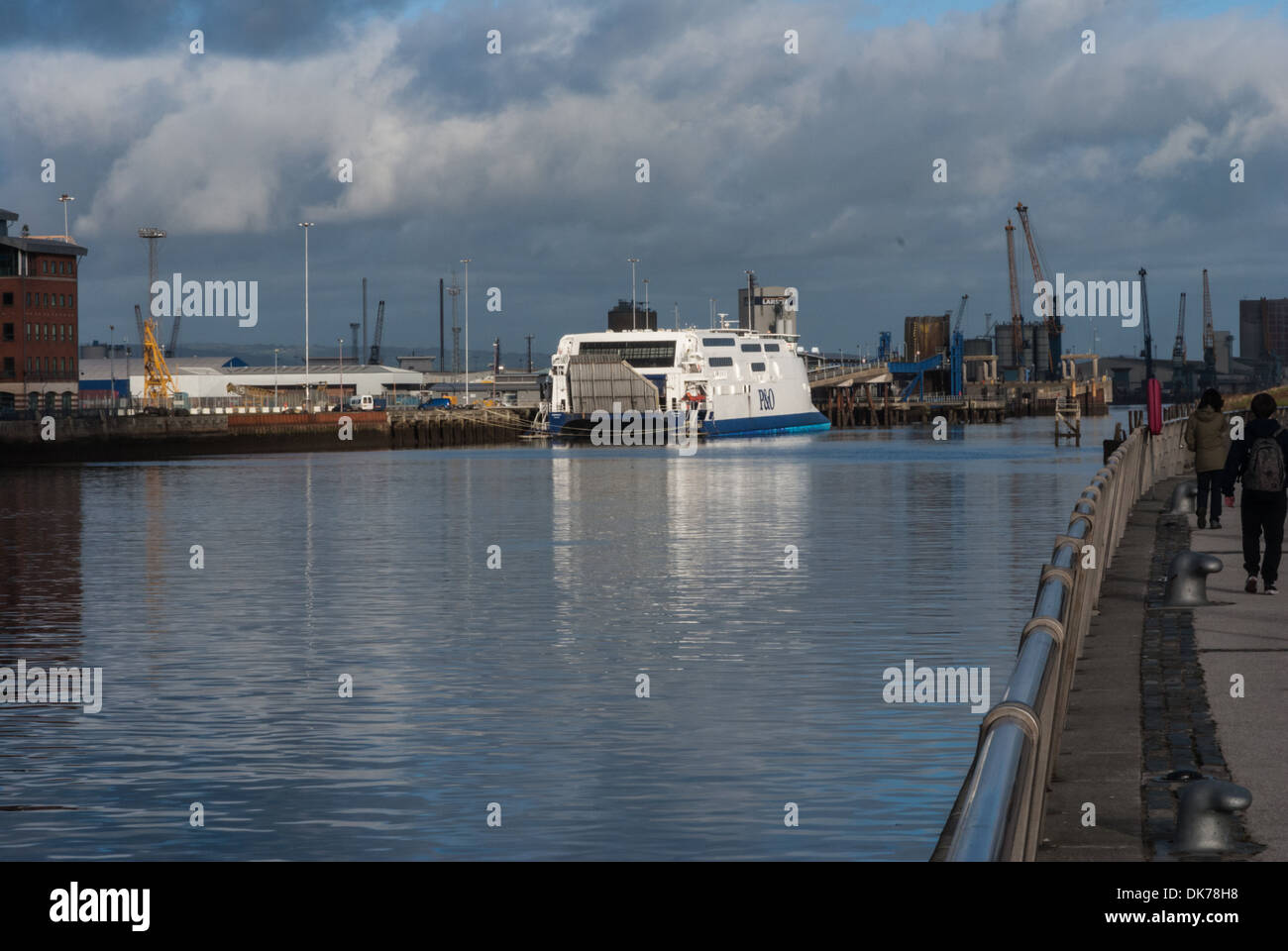 Stena Line Fähren in den Werften von Belfast Stockfoto