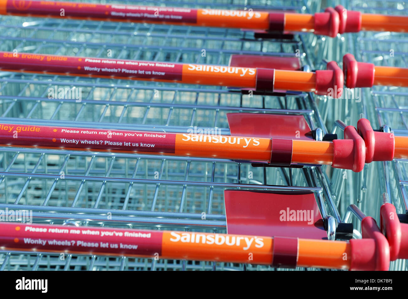 Sainsbury, Sainsbury Supermarkt Wagen, Sainsbury's, England, UK Stockfoto