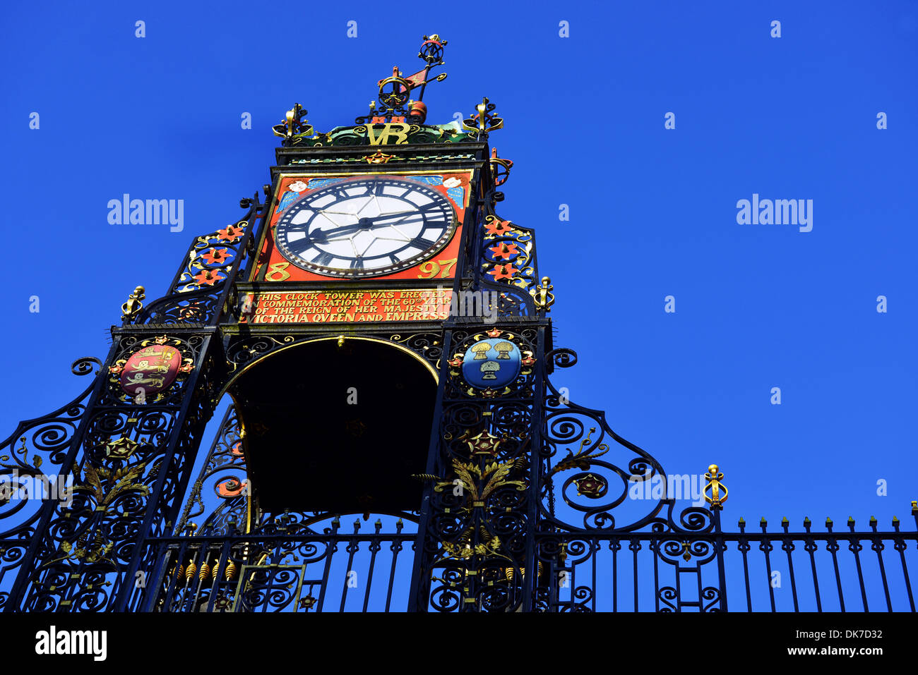 Eastgate Clock, Chester, Cheshire, England, UK Stockfoto