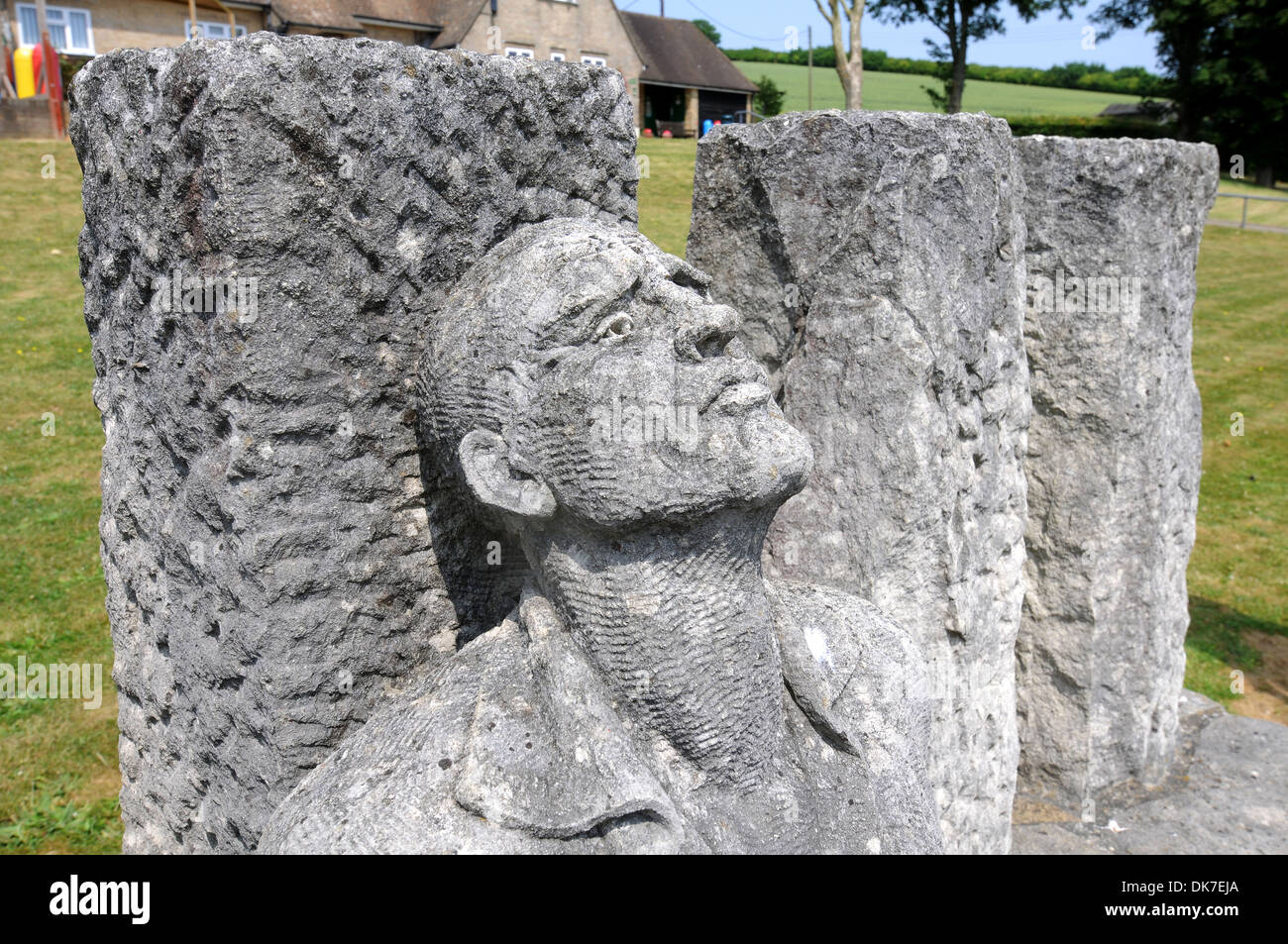 Tolpuddle Märtyrer Museum Statue Skulptur an der Tolpuddle Museum, Dorset, England, UK Stockfoto