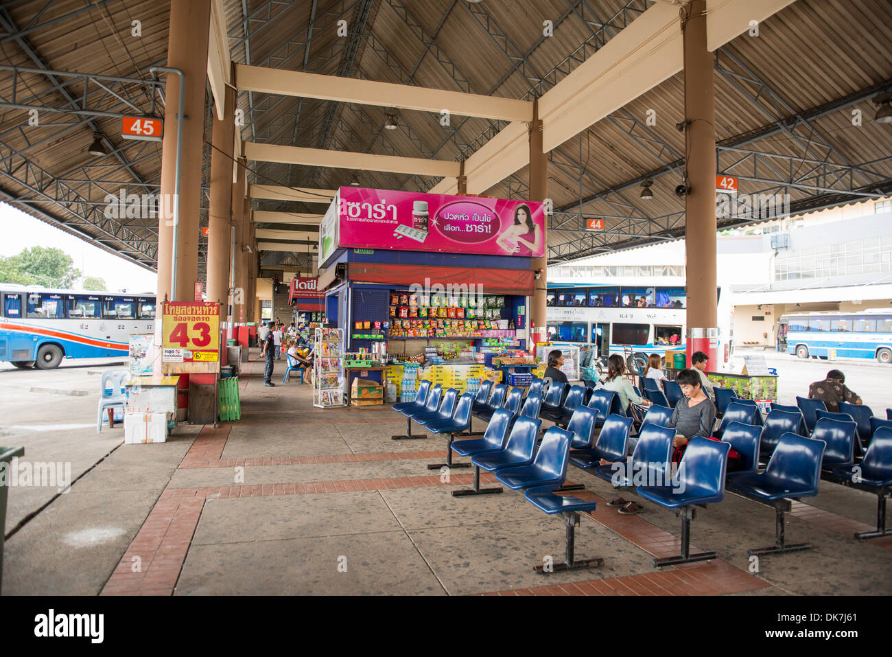 Mo Chit Bus Bahnsteig, Bangkok, Thailand Stockfoto
