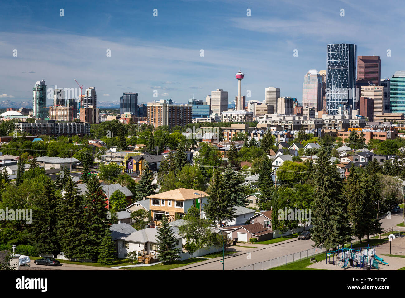 Die Skyline der Stadt von Calgary, Alberta, Kanada Stockfoto