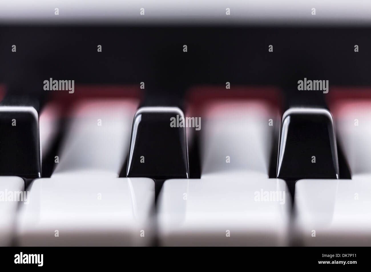 Detail der Klavier Musikinstrument Tastatur. Stockfoto