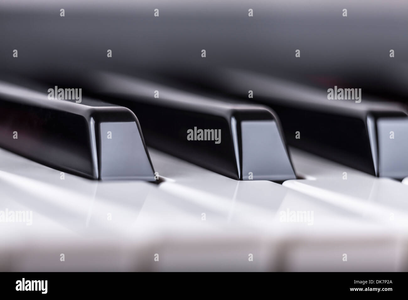 Detail der Klavier Musikinstrument Tastatur. Stockfoto