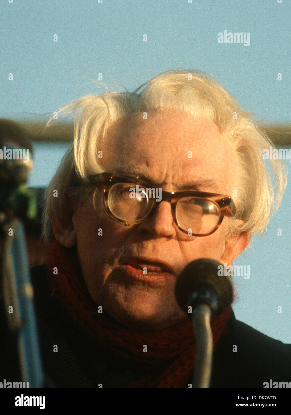 VERSTORBENEN MICHAEL FOOT - PROMINENTE FIGUR IM POLITISCHEN LEBEN DES VEREINIGTEN KÖNIGREICHS Stockfoto