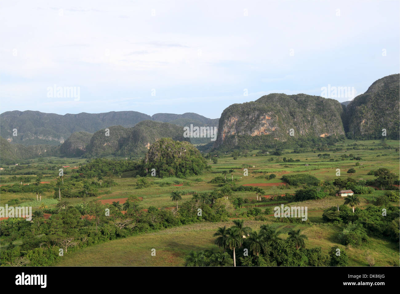 Blick vom Hotel Los Jazmines, Viñales-Tal, Provinz Pinar del Rio, Kuba, Karibik, Mittelamerika Stockfoto