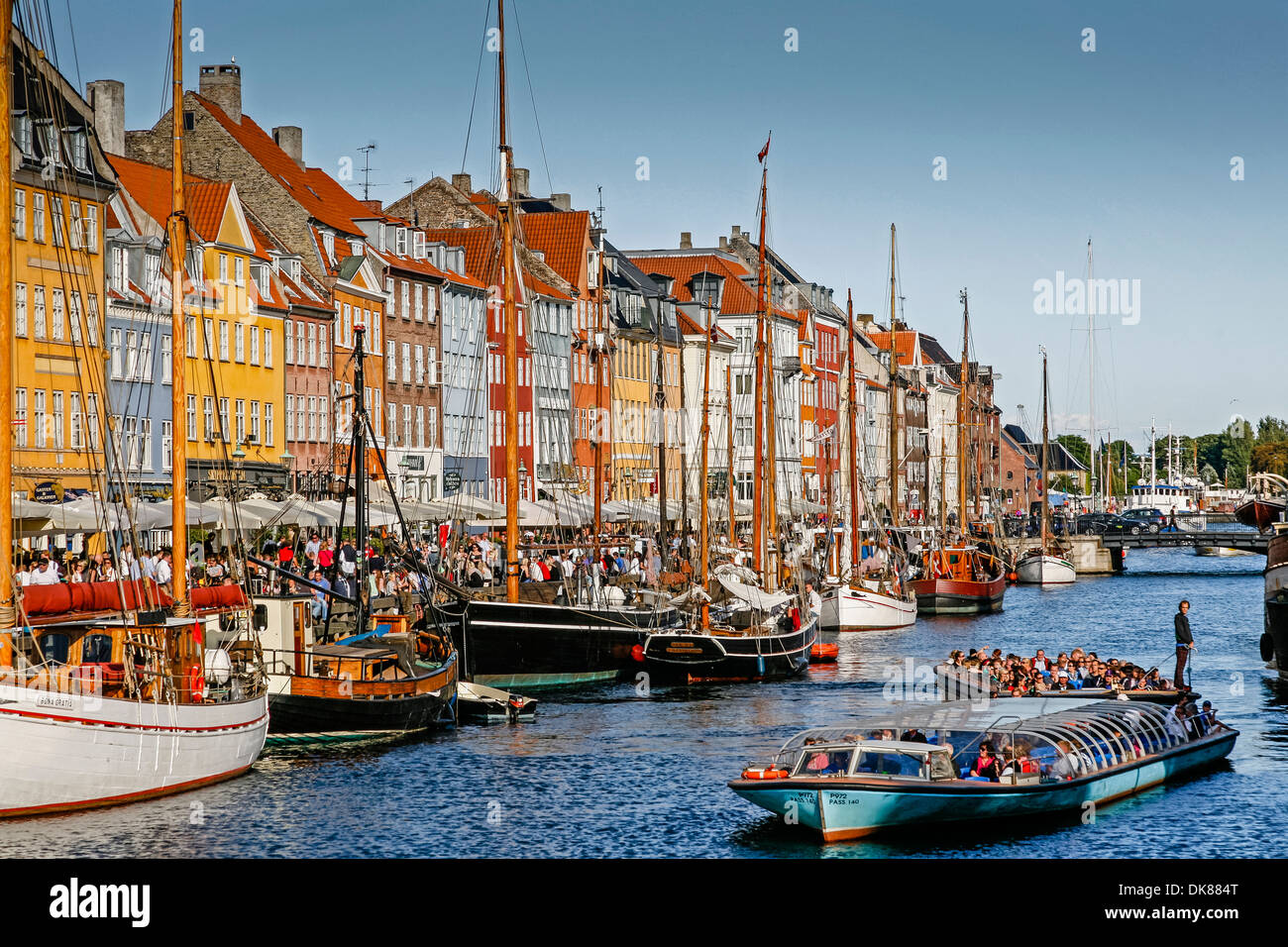 Nyhavn, Kopenhagen, Dänemark. Stockfoto