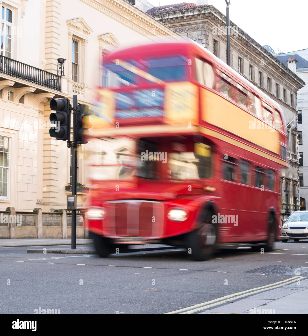 Roten Oldtimer Bus in London. London City tour Stockfoto