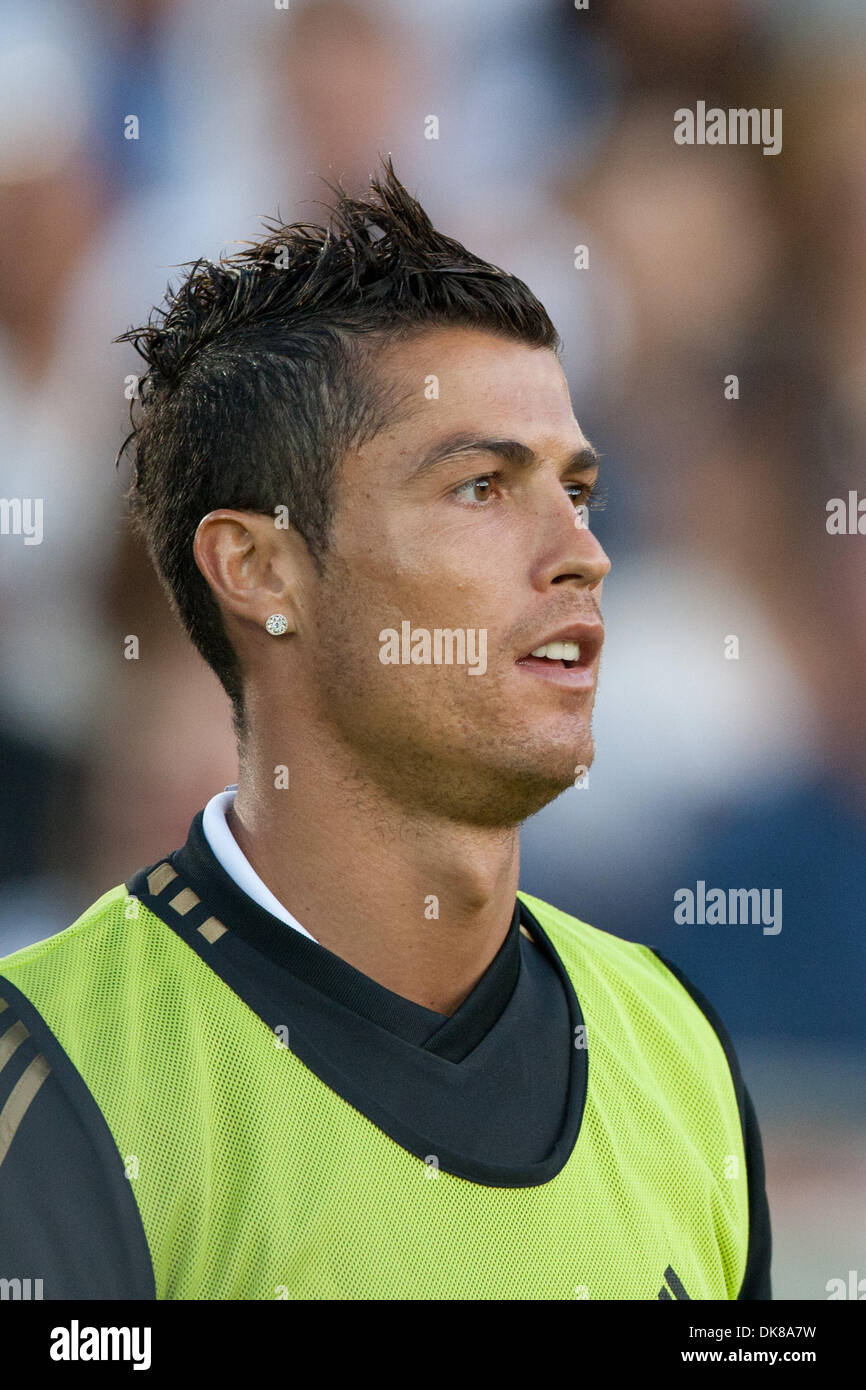 16. Juli 2011 Los Angeles Kalifornien USA Real Madrid C.F. vorwarts Cristiano Ronaldo 7 erwarmt sich wahrend des Spiels World Football Challenge zwischen La Liga Kraftpaket Real Madrid und die