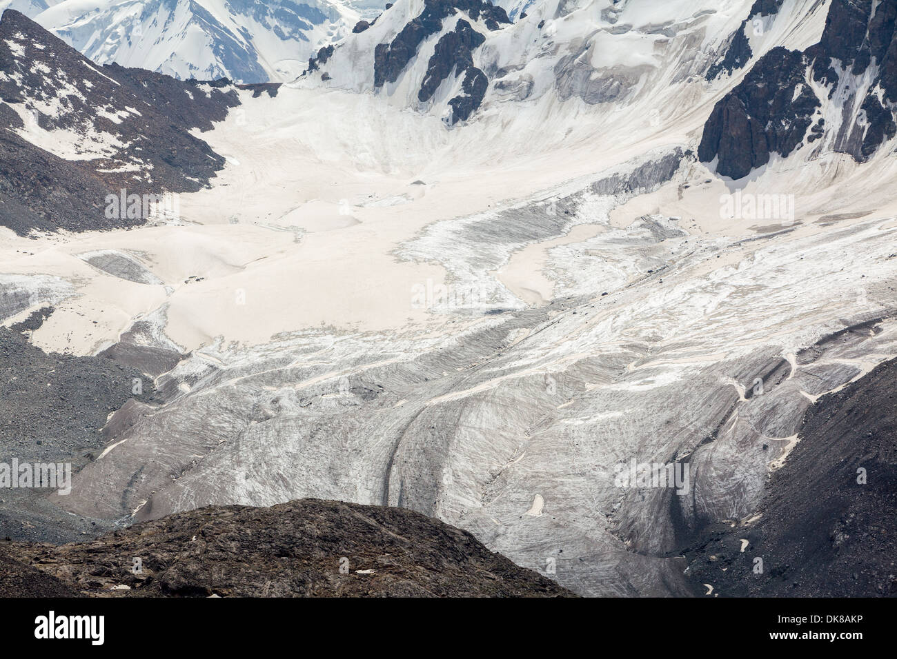 Gletscher im Tien-Shan-Gebirge Stockfoto
