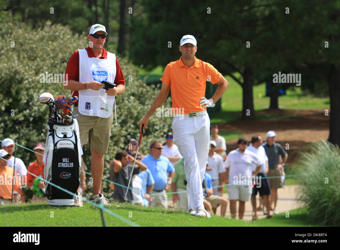 16. Juli 2011 - Madison, Mississippi, Vereinigte Staaten von Amerika - Willen Strickler analysiert sein Schuss während der Viking Classic im Annandale Golf Club. (Kredit-Bild: © Hays Collins/Southcreek Global/ZUMAPRESS.com) Stockfoto