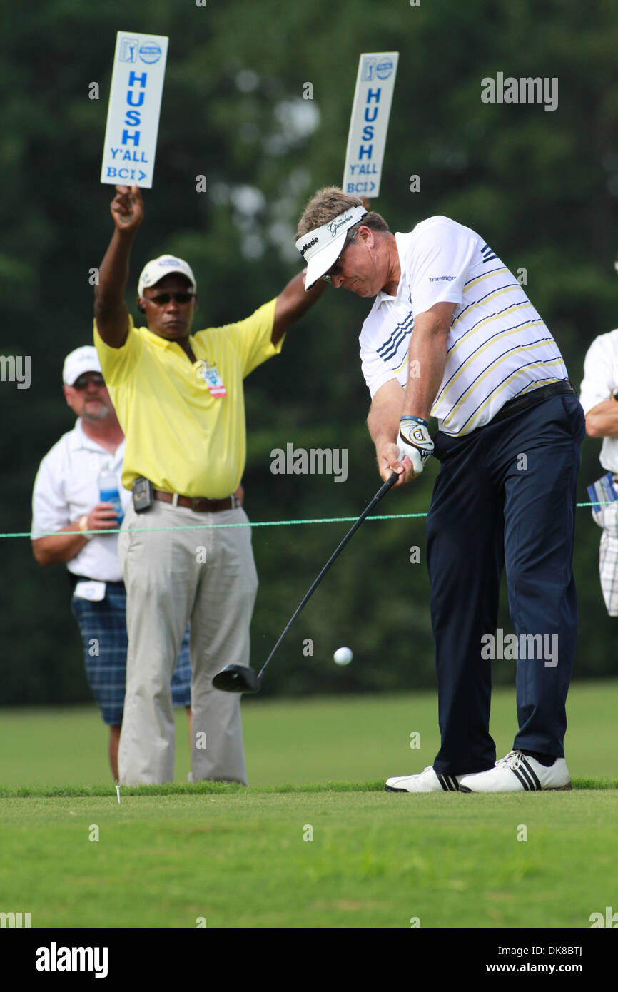 16. Juli 2011 - Madison, Mississippi, Vereinigte Staaten von Amerika - Woody Austin abschlägt während der Viking Classic im Annandale Golf Club. (Kredit-Bild: © Hays Collins/Southcreek Global/ZUMAPRESS.com) Stockfoto