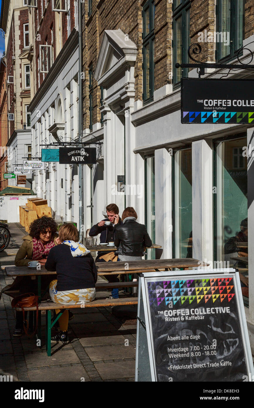 Das Kaffee Kollektiv auf Jaegersborggade Straße, Kopenhagen, Dänemark. Stockfoto