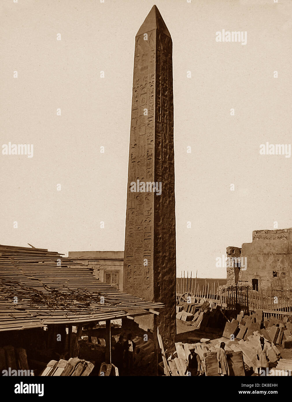 Ägypten Alexandria Kleopatras Nadel viktorianischen Zeit Stockfoto