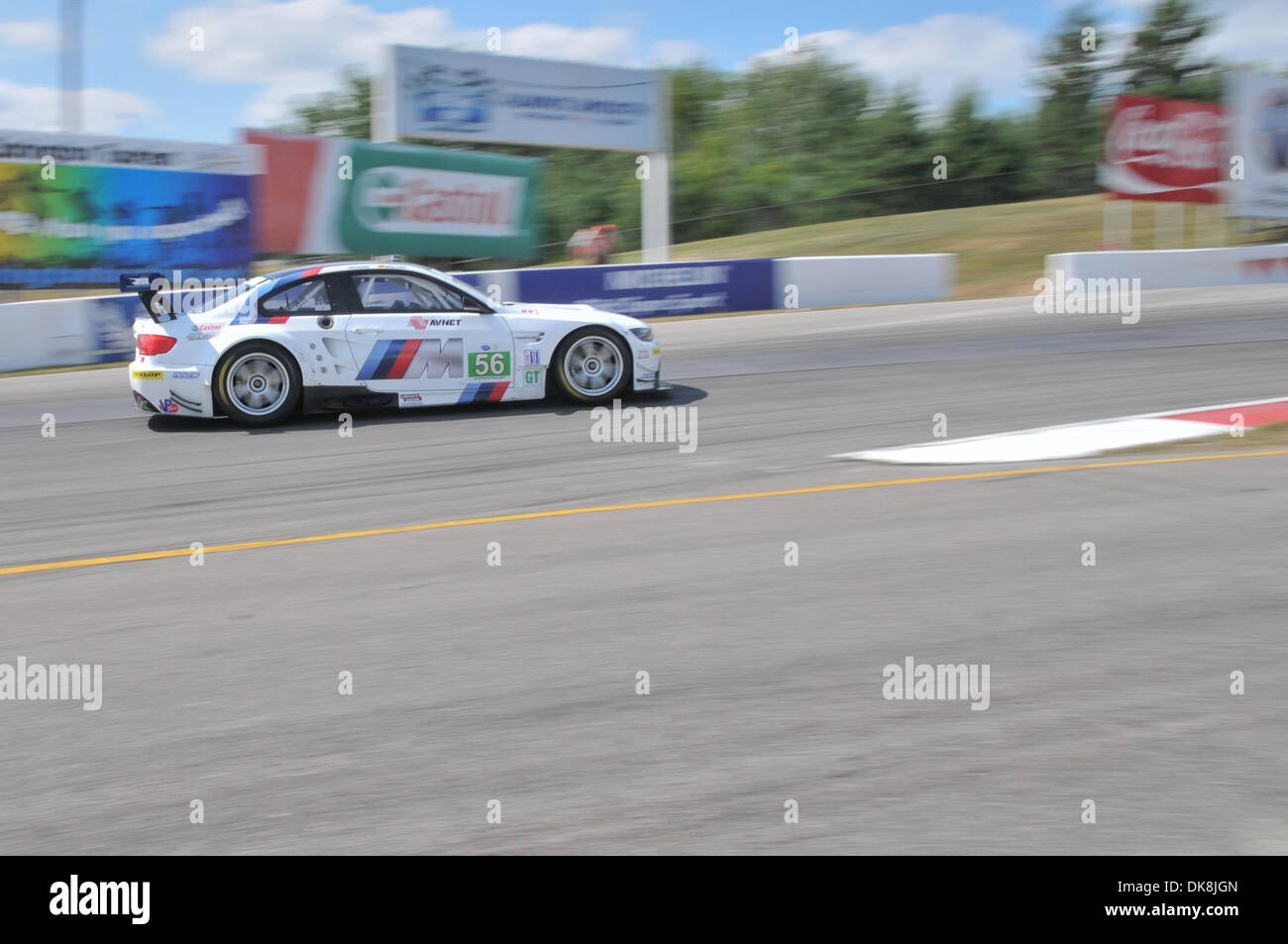 24. Juli 2011 - Bowmanville, Ontario, Kanada - #56 BMW Team RLL BMW E92 M3 während der IMSA-ALMS-Grand-Prix von Mosport. Das Rennen wird auf dem Mosport International Raceway in Bowmanville Ontario gehalten. (Kredit-Bild: © Keith Hamilton/Southcreek Global/ZUMAPRESS.com) Stockfoto