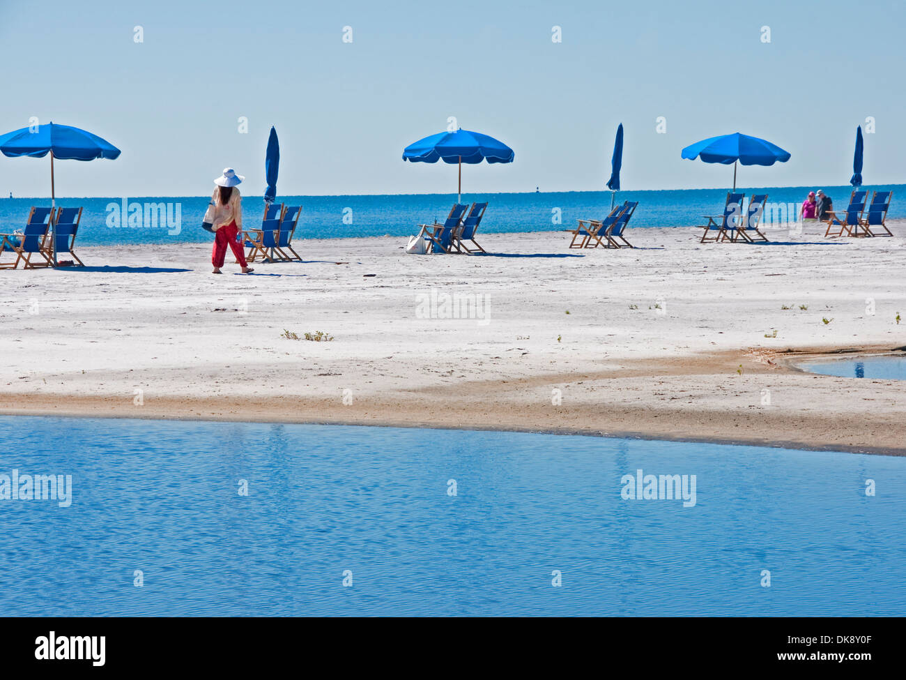 Strand auf West Ship Island der Gulf Islands National Seashore im Golf von Mexiko. Stockfoto