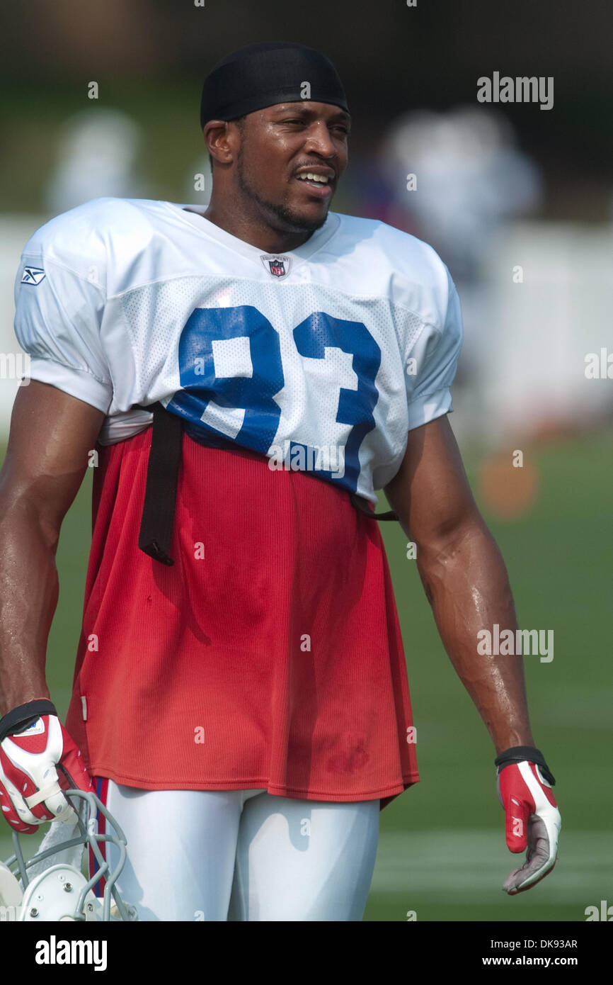 7. August 2011 - Pittsford, New York, USA - Buffalo Bills Wide Receiver Lee Evans (#83) am Trainingslager am Saint John Fisher College in Pittsford, New York. (Kredit-Bild: © Mark Konezny/Southcreek Global/ZUMAPRESS.com) Stockfoto