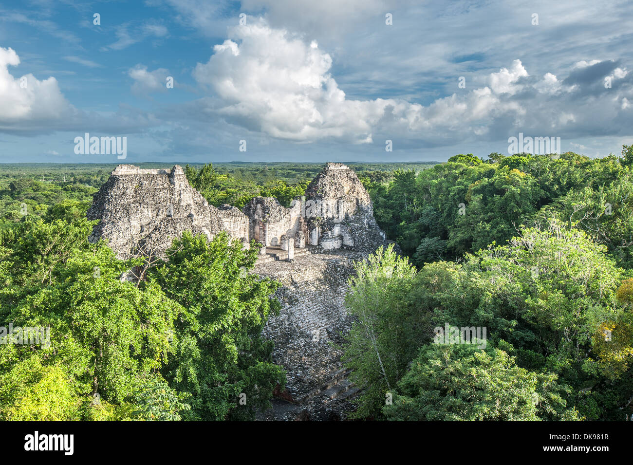 Ruinen von Becan, Yucatan, Mexiko Stockfoto