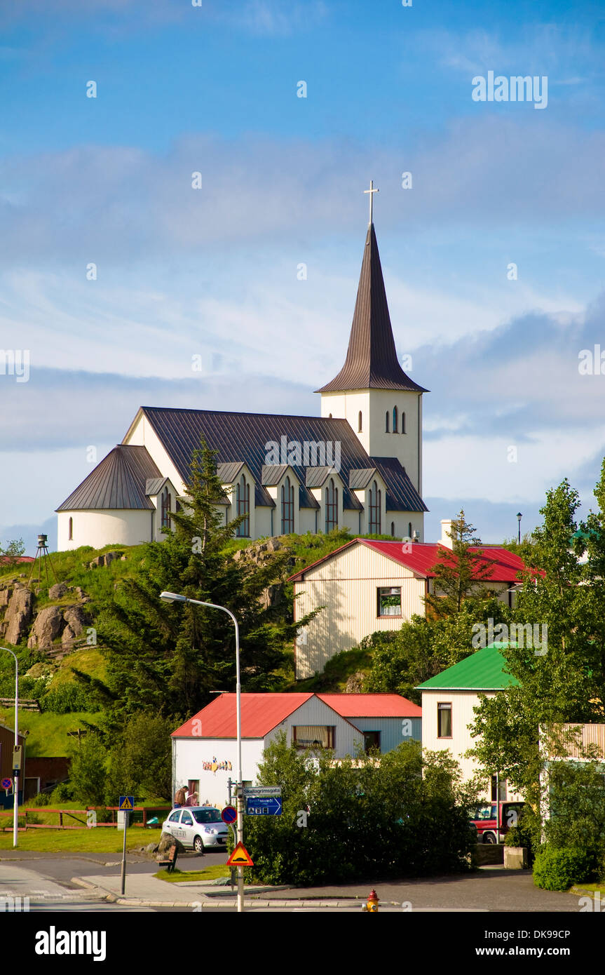 Kirche, Borgarnes, Island Stockfoto