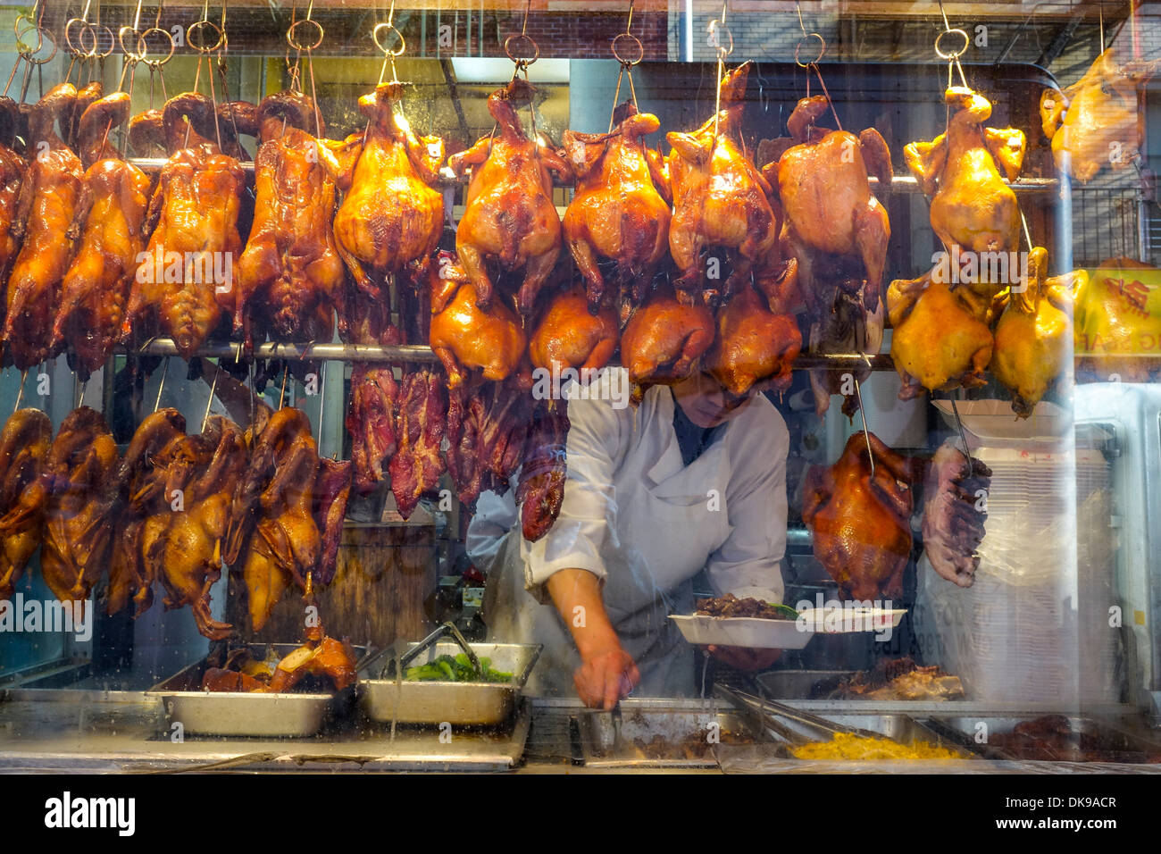 Peking-Ente Restaurant in Chinatown in New York City Stockfoto