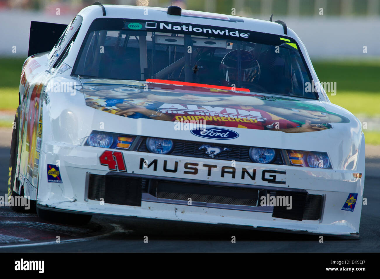 19. August 2011 - verhandelt Montreal, Quebec, Kanada - Tomy Driss (41) Alvyn und die Chipmunks - Chipwrecked Ford die Senna-Ecke während der Qualifikation Sitzung am Freitag bei der Circuit Gilles Villeneuve in Montreal, Quebec, Kanada. (Kredit-Bild: © Marc DesRosiers/Southcreek Global/ZUMAPRESS.com) Stockfoto