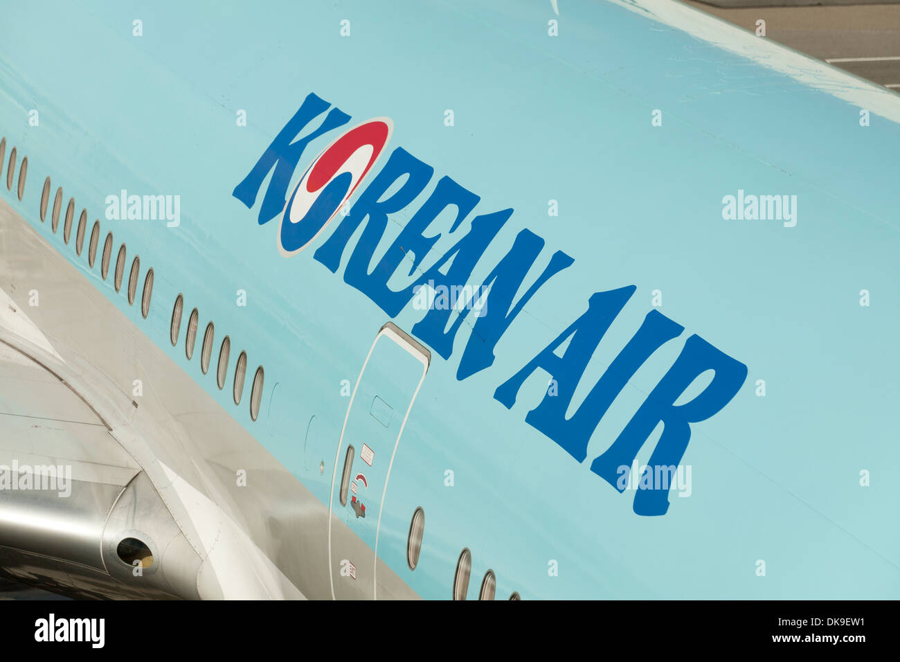 Korean Air Boeing 777-200 Flugzeug - San Francisco International Airport - Kalifornien USA Stockfoto