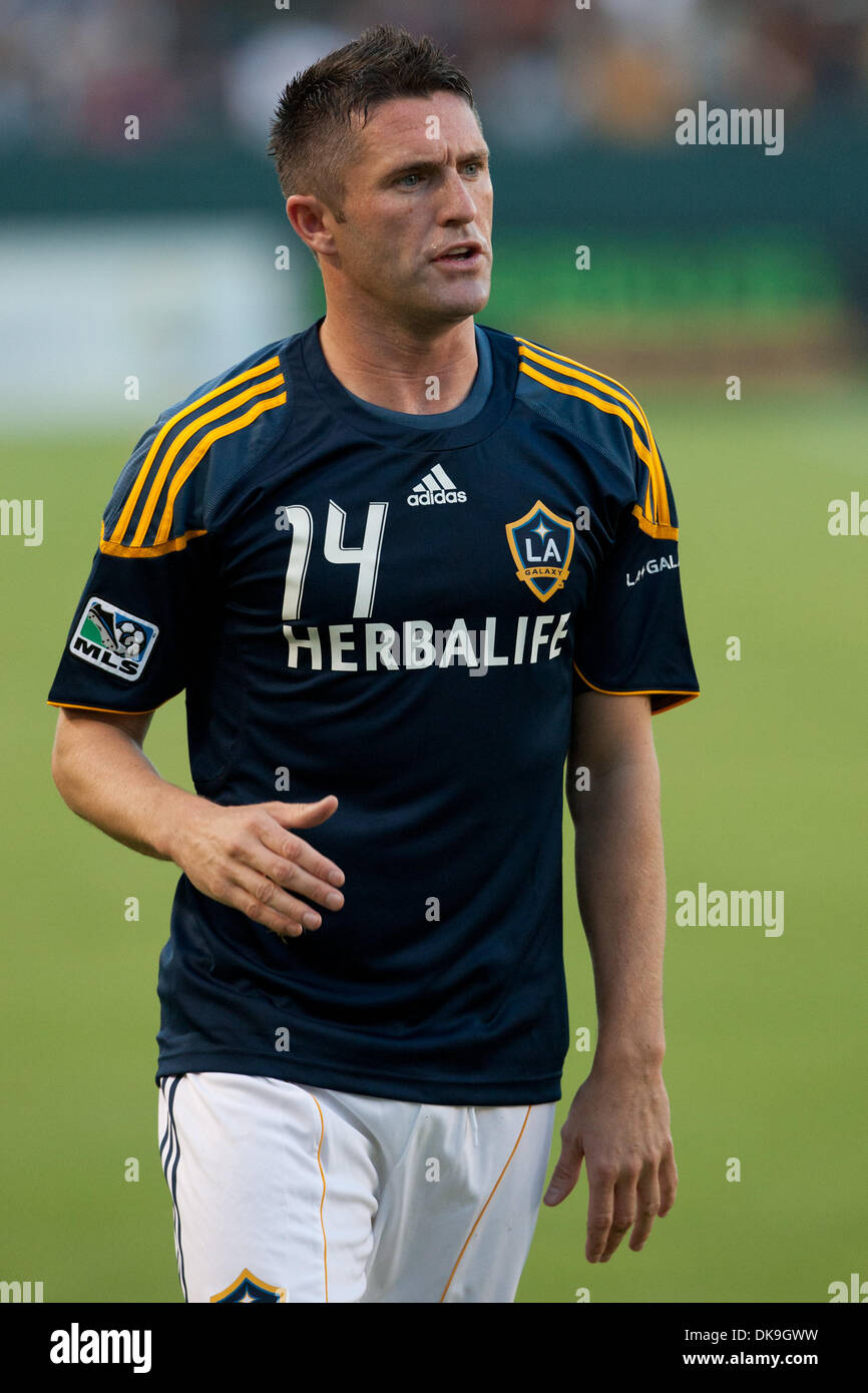 20. August 2011 - Carson, Kalifornien, USA - Los Angeles Galaxy weiterleiten Robbie Keane #14 vor der Major League Soccer-Spiel zwischen den San José Earthquakes und die Los Angeles Galaxy im Home Depot Center. (Kredit-Bild: © Brandon Parry/Southcreek Global/ZUMAPRESS.com) Stockfoto