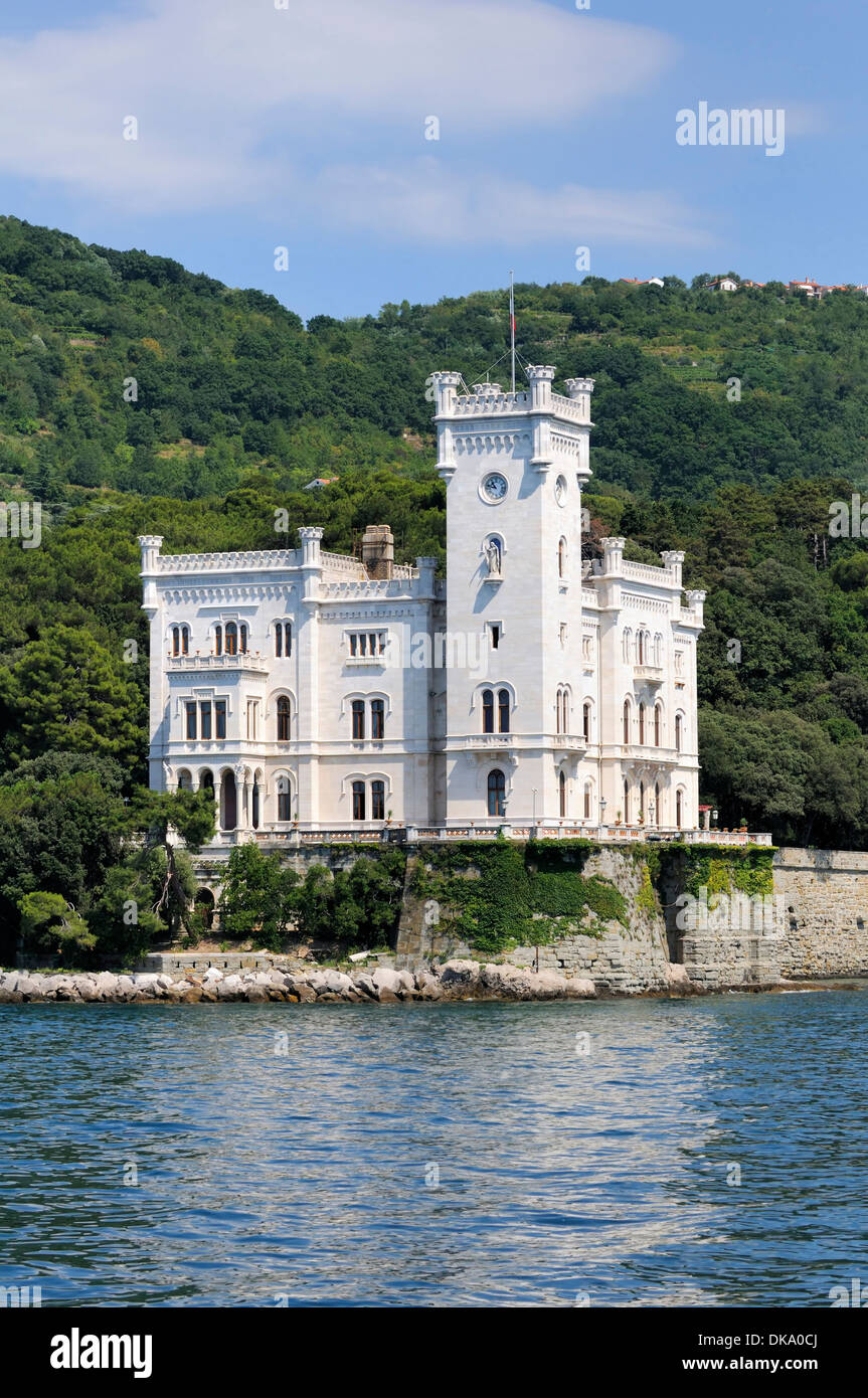 Schloss Miramare in Triest, Italien Stockfoto