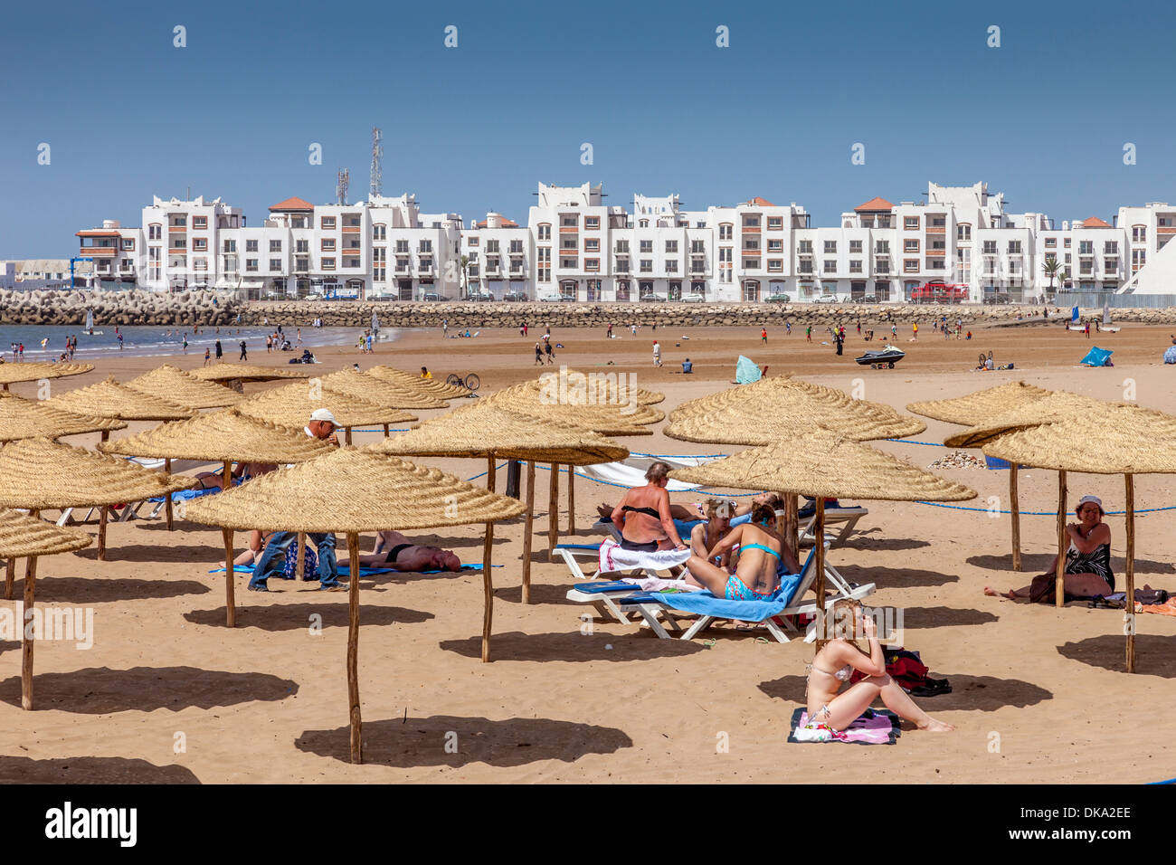 Public Beach, Agadir, Marokko Stockfoto