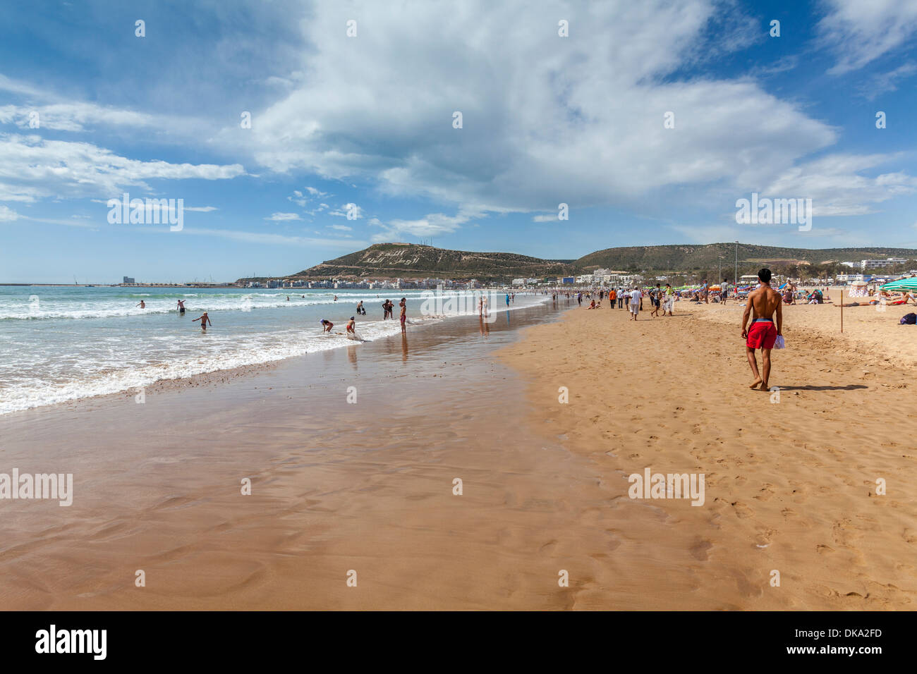 Public Beach, Agadir, Marokko Stockfoto