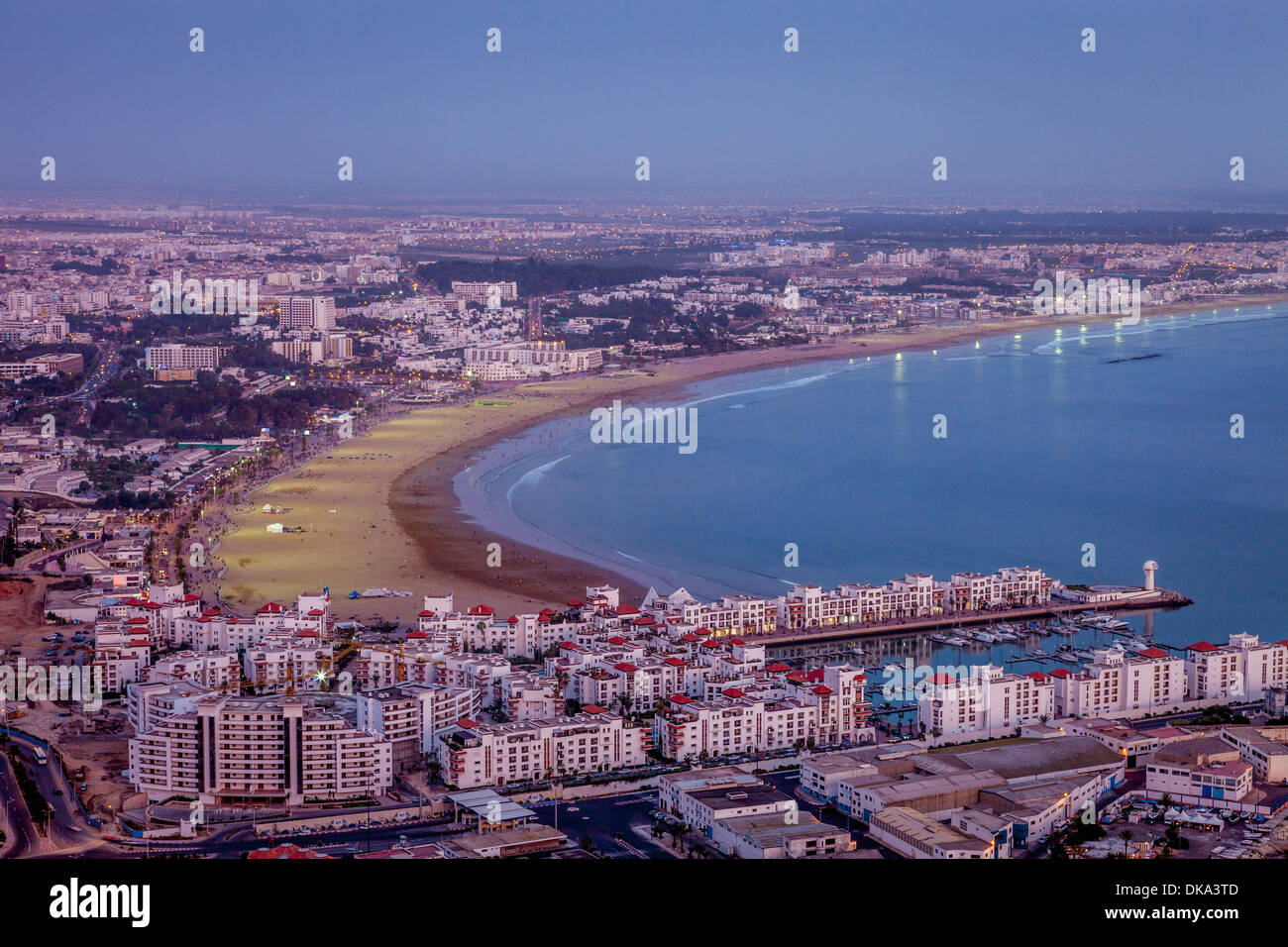 Ansicht von Agadir aus der Kasbah, Agadir, Marokko Stockfoto