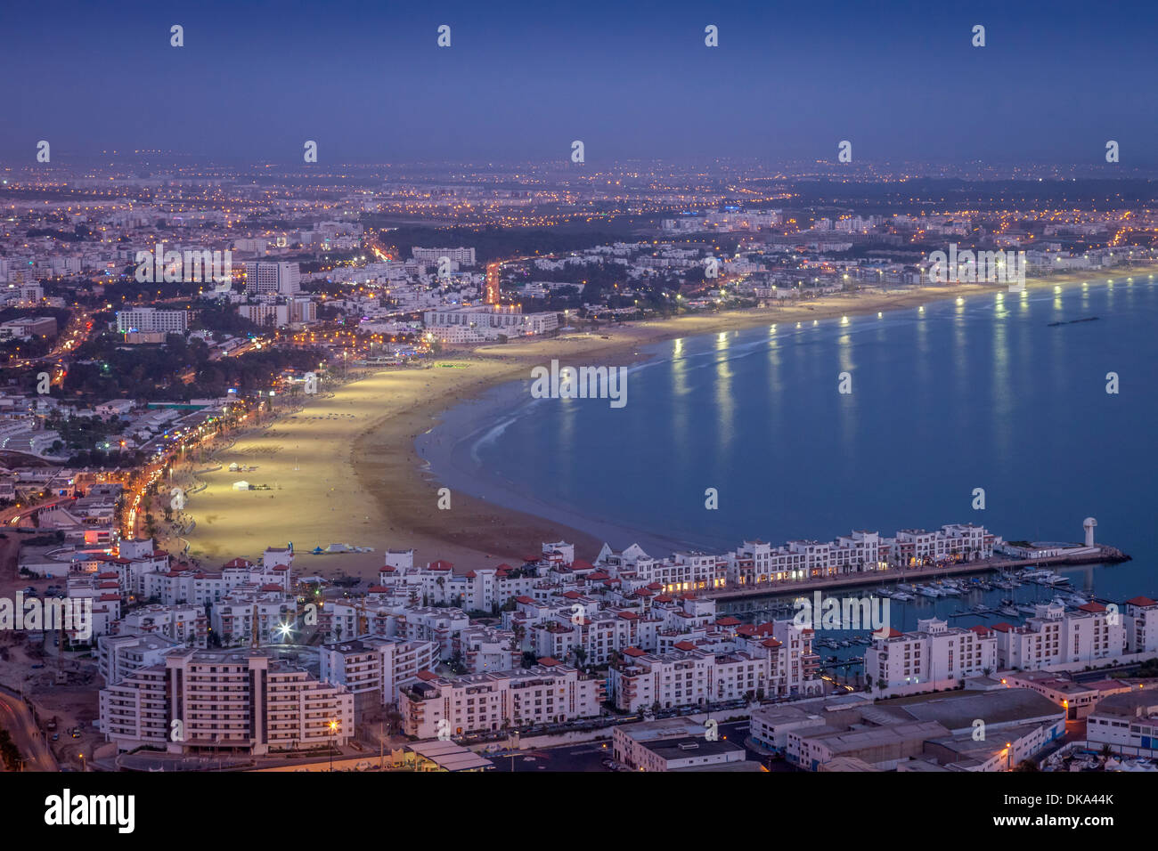 Ansicht von Agadir aus der Kasbah, Agadir, Marokko Stockfoto
