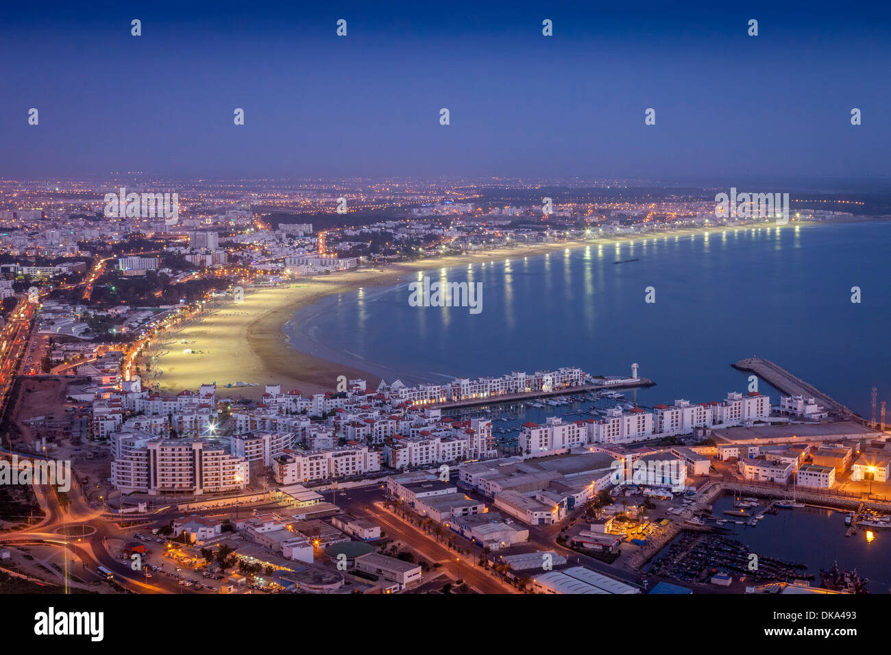 Ansicht von Agadir aus der Kasbah, Agadir, Marokko Stockfotografie - Alamy