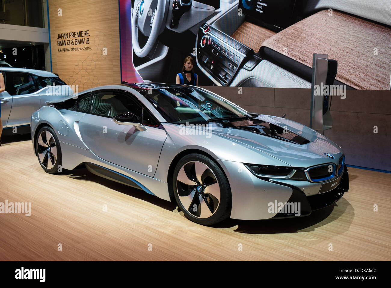 BMW i8 Plug-in Hybrid-Elektro-Auto auf der Tokio Motor Show 2013 in Japan Stockfoto