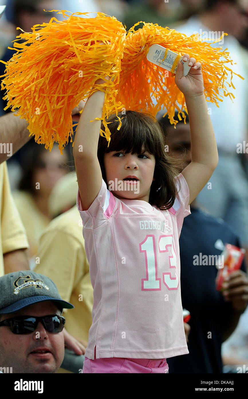 17. September 2011 - Atlanta, Georgia, USA - A junge Fan im Bobby Dodd Stadium in Atlanta Georgia.  Georgia Tech gewinnt 66-24 (Credit-Bild: © Marty Bingham/Southcreek Global/ZUMAPRESS.com) Stockfoto