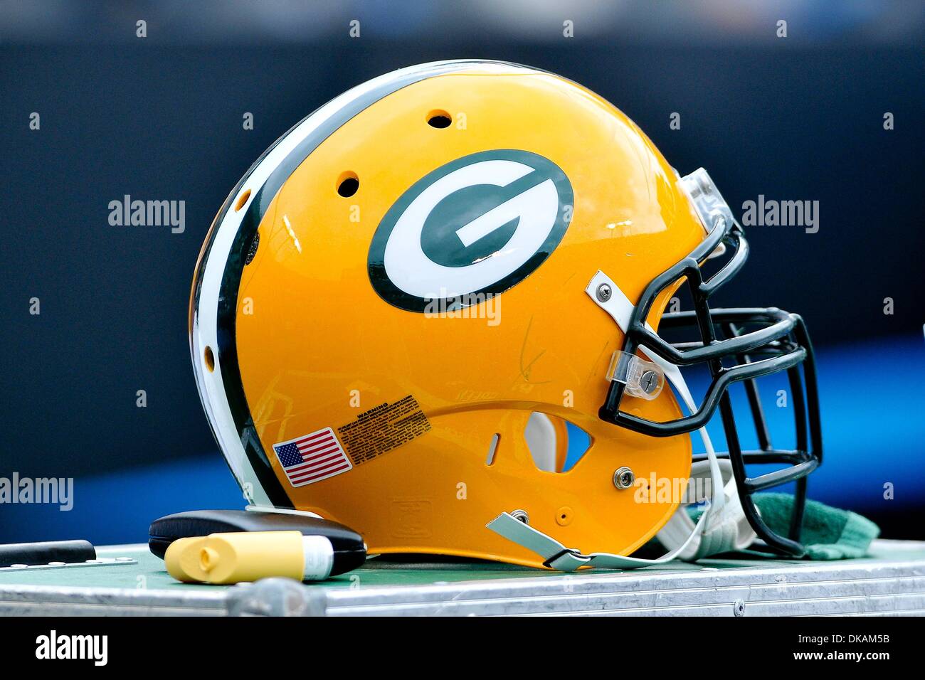 18. September 2011 - Charlotte, North Carolina, USA - Green Bay Packers Helm. Packers besiegen die Panthers 30-23 bei der Bank of America Stadium in Charlotte, North Carolina. (Kredit-Bild: © Anthony Barham/Southcreek Global/ZUMAPRESS.com) Stockfoto