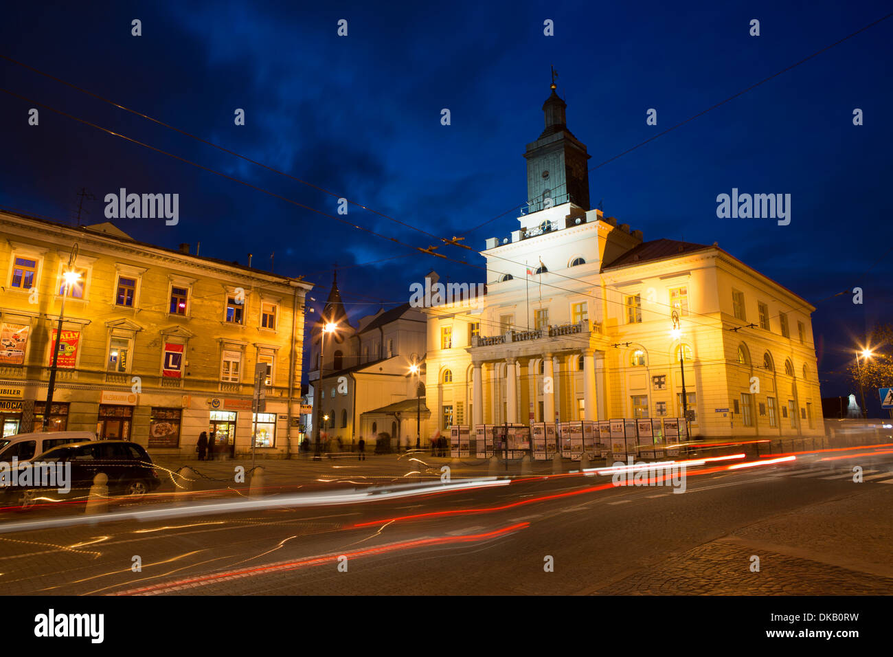 Lublin, Polen in der Nacht Stockfoto