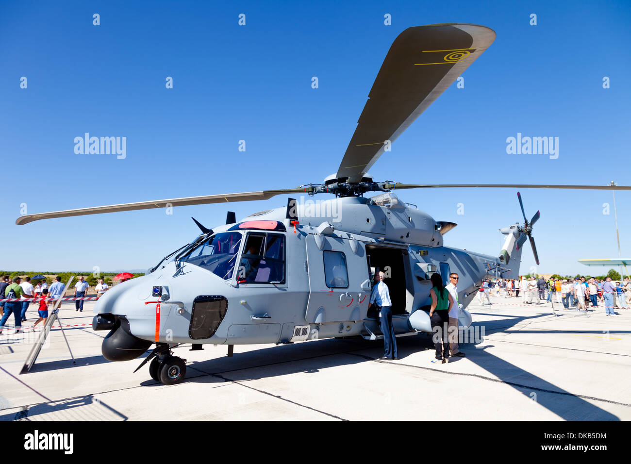 Hubschrauber Eurocopter NH90 Teilnahme an eine statische Ausstellung am Tag der offenen Tür des Flugplatzes von Los Llanos Stockfoto