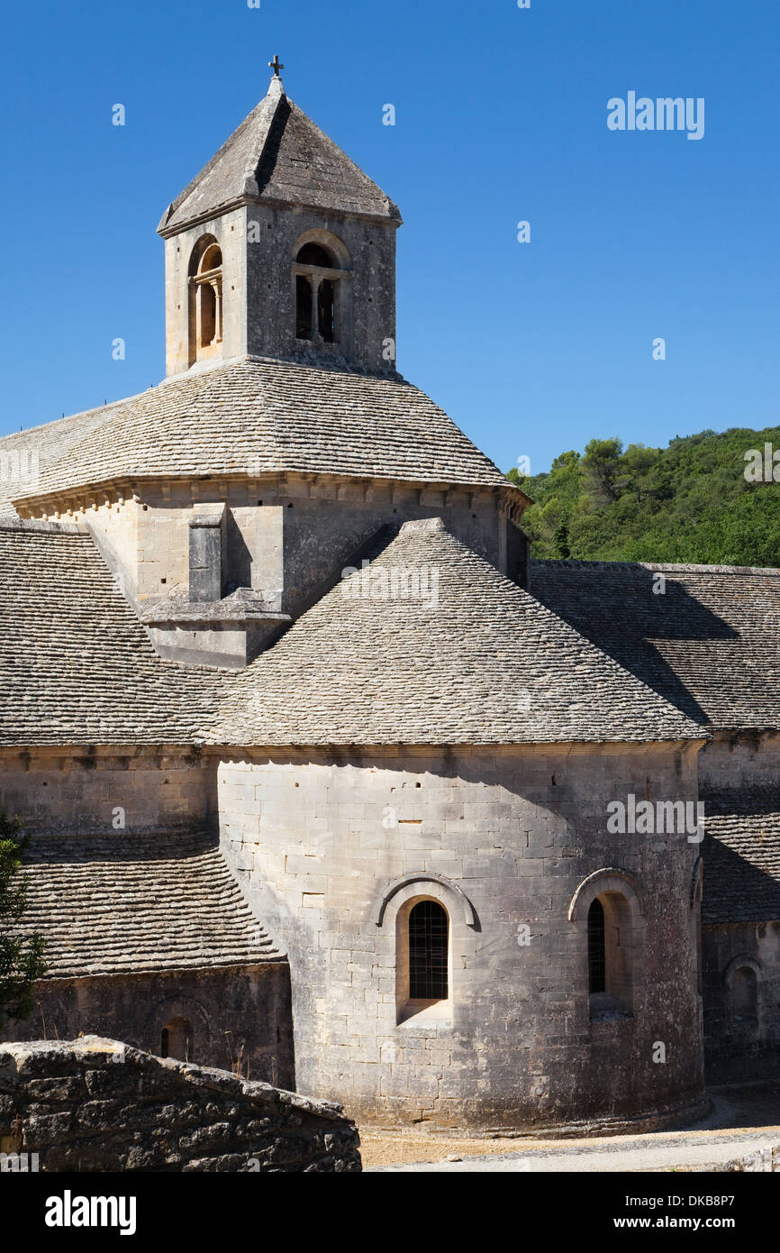 Kirche der Abtei Senanque in Vaucluse, Provence, Frankreich. Stockfoto