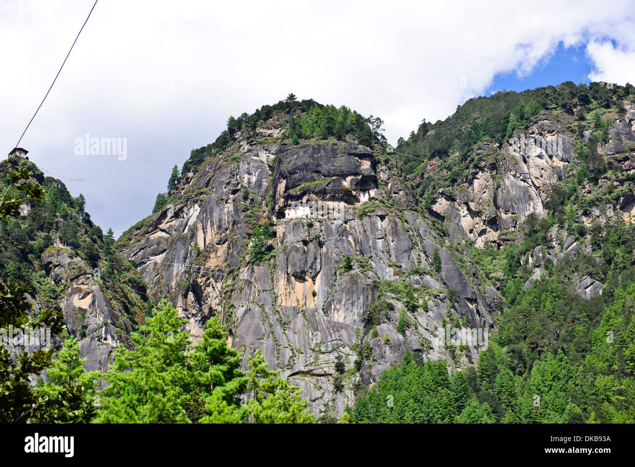 Tiger's Nest, 10180 Meter hoch, zwei Stunden Wanderung, der Aufstieg vor, Cliffhanger, buddhistische Pilgerfahrt, sehr heiligen heiligen Ort, paro Bhutan Stockfoto
